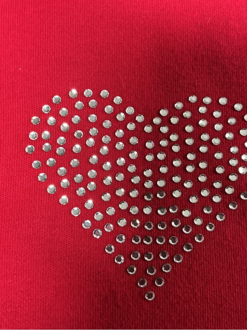 Quacker Factory Bright Red Crewneck heart Tee - Picture 7 of 8